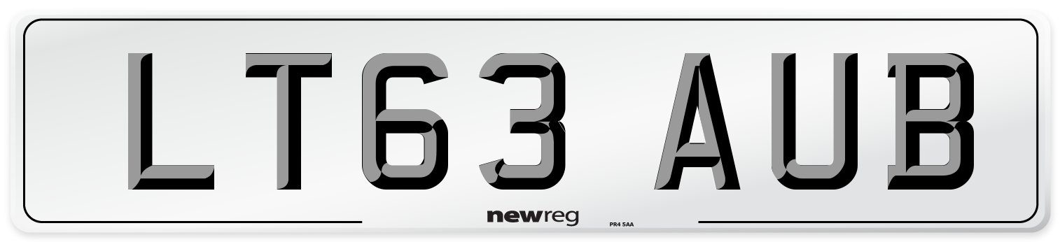 LT63 AUB Number Plate from New Reg